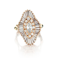 Diamond Cluster Ring in 14kt Rose Gold. 2.50ct Tw
