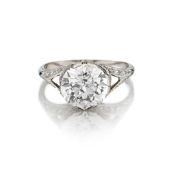 Vintage Edwardian Era Diamond Ring. 2.95ct Edwardian Cut Diamond. Circa 1910