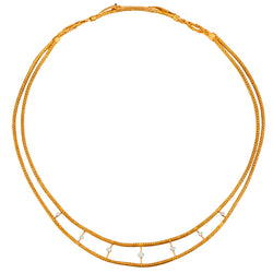 Cavelti 18kt Yellow Gold Diamond Necklace. 7 x 0.60ct Tw