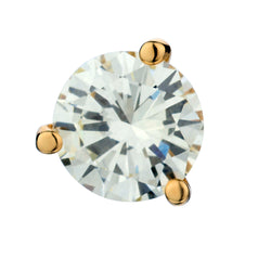 14kt Yellow Gold  Diamond Studs. Martini Setting 2 x 2.16ct TW