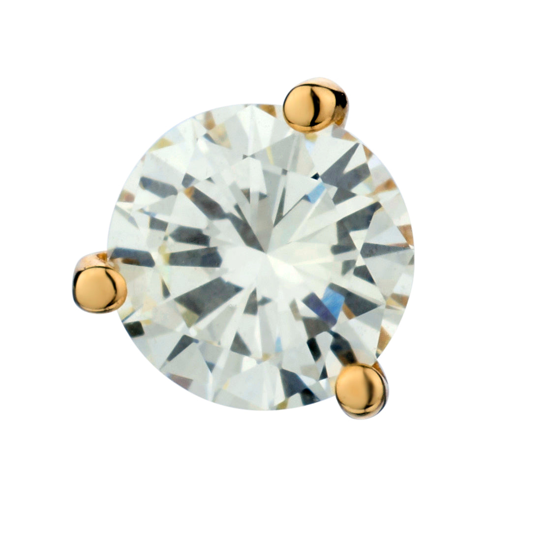 14kt Yellow Gold  Diamond Studs. Martini Setting 2 x 2.16ct TW