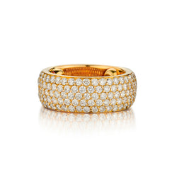 Cartier White Gold Pavé Set Diamond Half Way. Band 18kt Yellow Gold