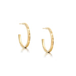 Tiffany & Co 18kt Yellow Gold "1837" Large Hoop Earrings.