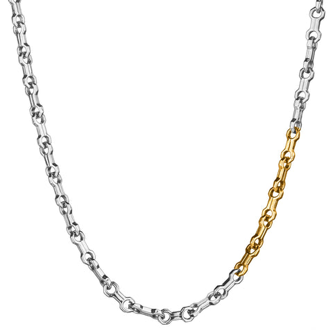 Chimento 18kt Yellow and White Gold Link Chain. Unisex.