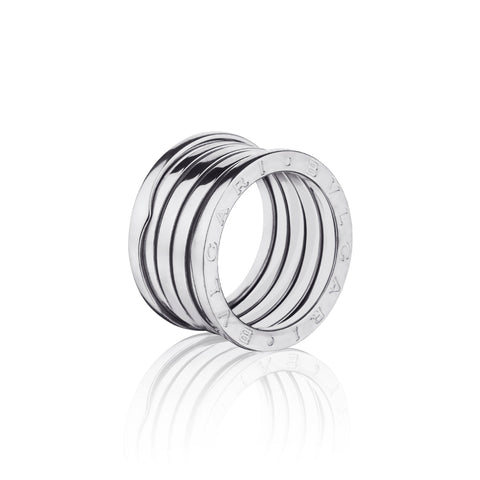 Bvlgari Bzero1, 4 Band Ring in 18kt White Gold. Size:49 ( 4-1/2 US)
