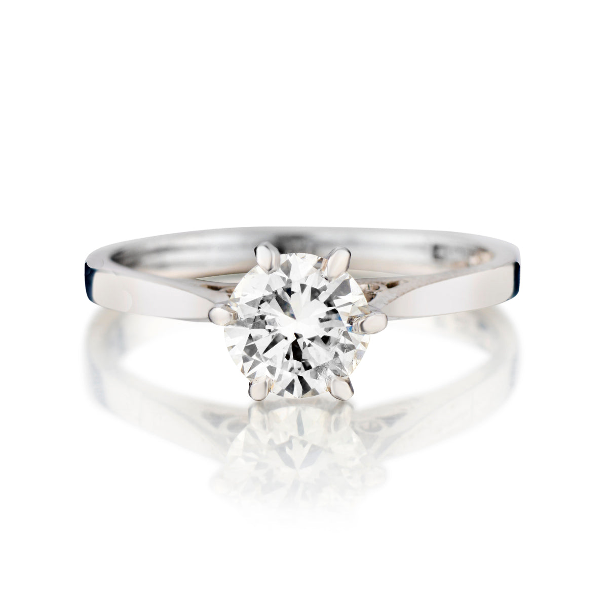Van Rajak Ladies Vintage Platinum and 18kt Yellow Solitaire Diamond Ring. 1.05Ct ...