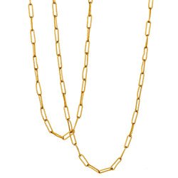 18kt Yellow Gold Open Link Chain. Weight: 17.38 grams.