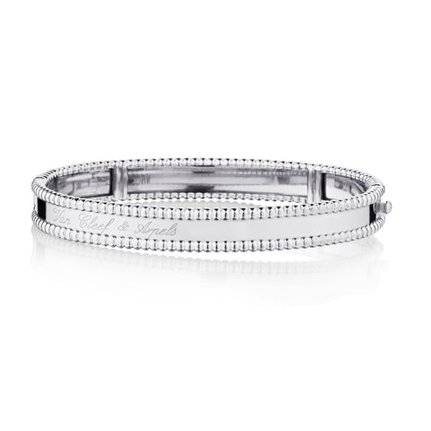 Van Cleef & Arpels "Perlee" Signature Bracelet" in 18kt White Gold