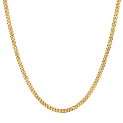 14kt Yellow Gold Solid Curb Link Chain. Weight: 42.14 grams