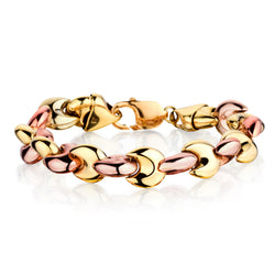 Unique 14kt Two-Tone Bracelet. Made in Italy. Weight: 23.96 grams