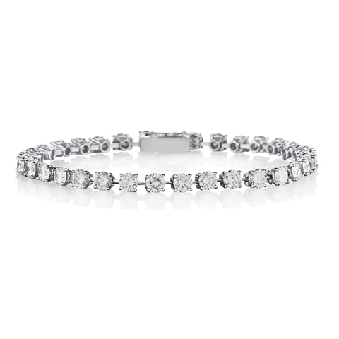 Cartier Authentic Platinum Diamond "Tennis Bracelet "  6.50ct Tw