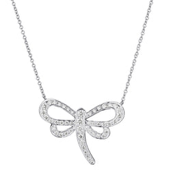 Tiffany & Co Platinum Diamond Dragonfly Necklace. Rare