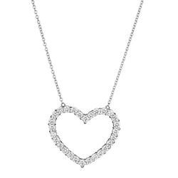 Tiffany & Co Small Heart Diamond Pendant in Platinum. 0.54ct Tw