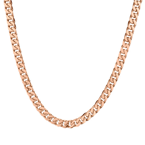 14kt Solid Rose Gold Link Chain. Made in Italy. Weight:92 Grams