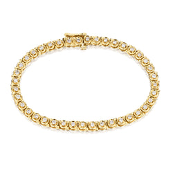 18kt Yellow Gold Diamond "Tennis Bracelet". 1.00ct Tw