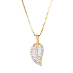 18kt Yellow Gold Leaf Pendant on a Chain by Anita KO