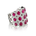 18kt White Gold Ruby and Diamond Ring.