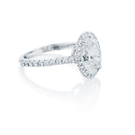 Platinum Tiffany & Co "Soleste Collection" Oval Diamond Ring. 1.51ct.