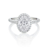 Platinum Tiffany & Co "Soleste Collection" Oval Diamond Ring. 1.51ct.