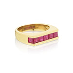 14kt Custom Made Yellow Gold Ruby Ring. 7 x 2.18 Total Carat Weight