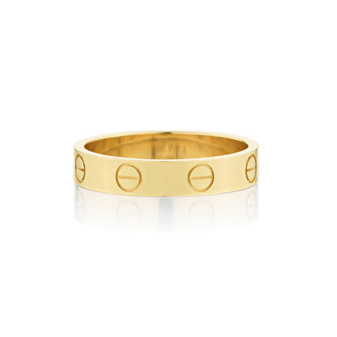Cartier "Love Collection" 18kt Yellow Gold Ring. Size 51. B&P