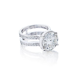 Impressive Platinum Natural Diamond Solitaire Ring. 5.40ct Brilliant Cut.