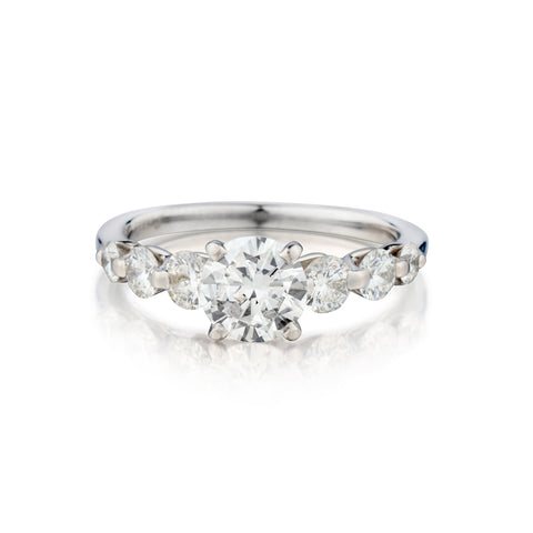 Ladies Platinum Diamond Ring. 1.01 Brilliant Cut