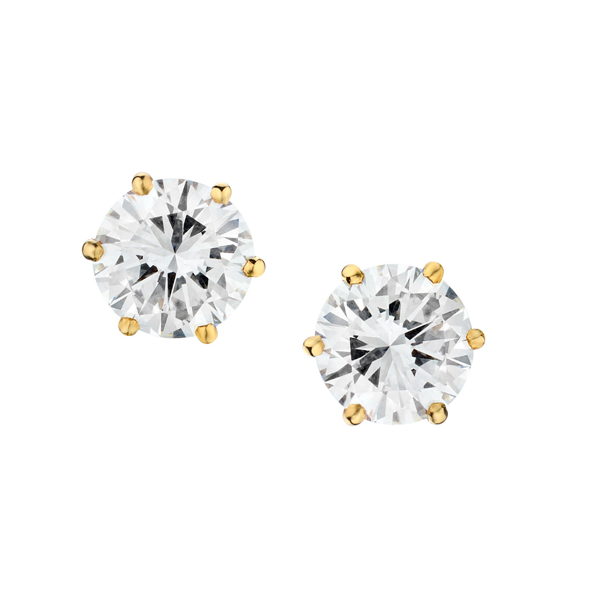18kt Yellow Gold Natural Diamond Stud Earrings. 2.35ct Tw