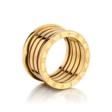 Bvlgari B Zero1 XXth Anniversary 5 Row Band in 18kt Yellow Gold. Size: 56