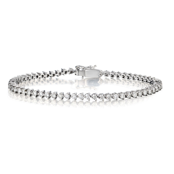 18kt White Gold Diamond Tennis Bracelet. 63 x 2.00ct Tw | Van Rijk