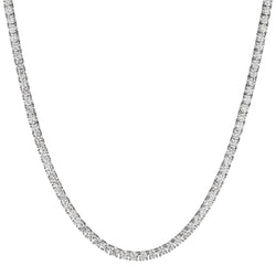 14kt White Gold Diamond "Tennis Necklace". 26.50ct Tw