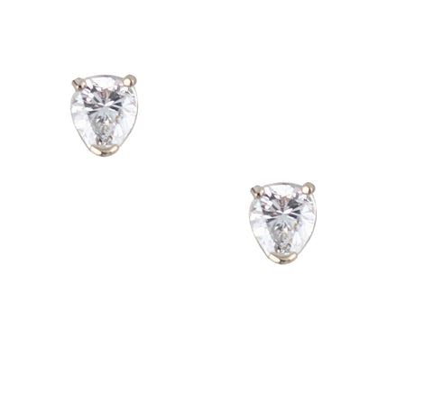14kt White Gold Diamond Stud Earring. 2 x 0.50ct Tw. Pear Cuts