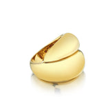 Modern Ladies 14kt Yellow Gold Twist Ring.