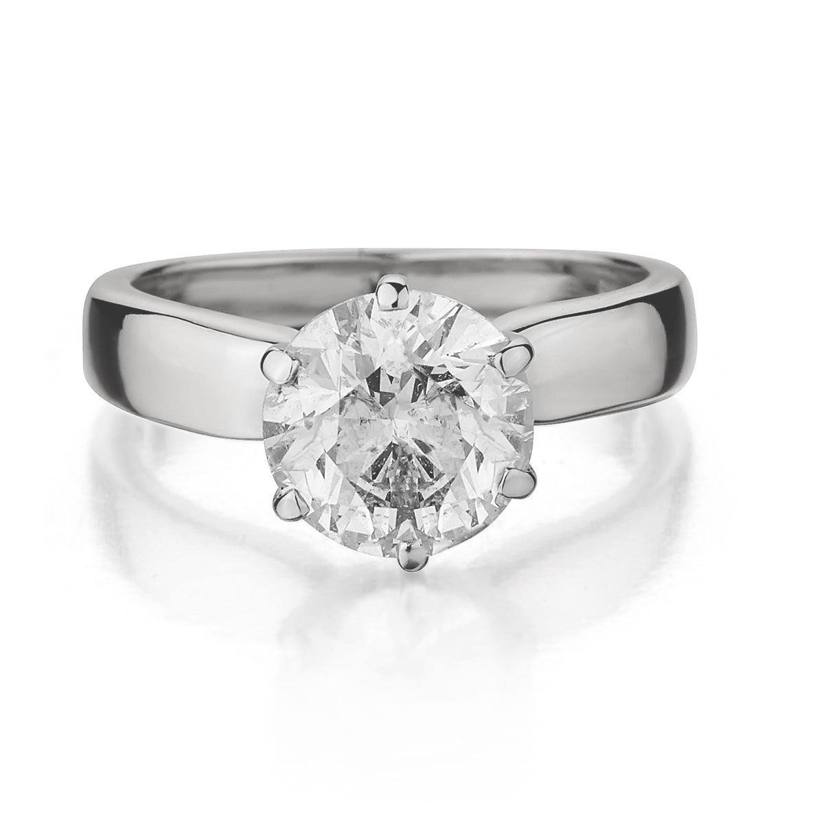 Van Rajak Platinum Diamond Solitaire Ring. 1.52 European Cut Diamond. – Van Rijk