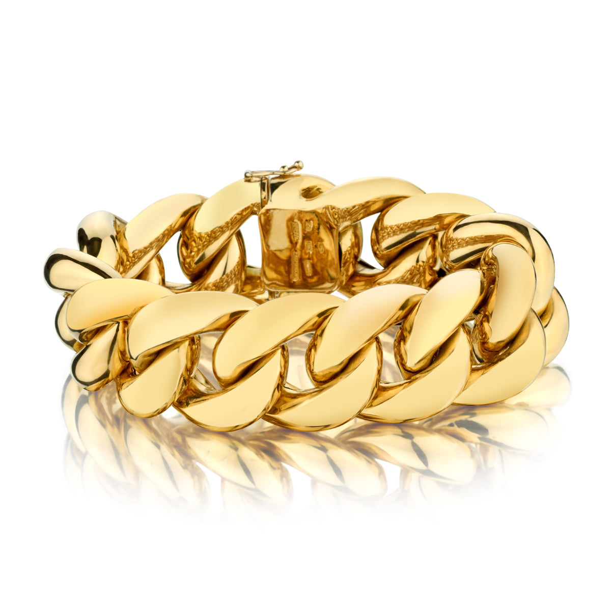 18kt Yellow Gold Chunky link Bracelet. Weight: 30.71 grams | Van