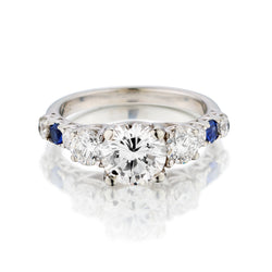 14kt White Gold Diamond Ring.  1.24ct Brilliant Cut