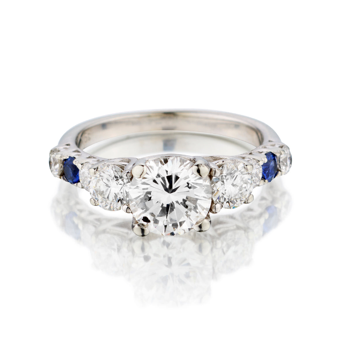 14kt White Gold Diamond Ring.  1.24ct Brilliant Cut