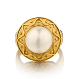 Ladies 18kt Yellow Gold Mabe Pearl Ring by Bucherer