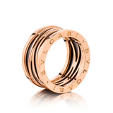 Bulgari B Zero 1 Black Ceramic Legend Ring. Size: 64 (US 10). Made in Italy