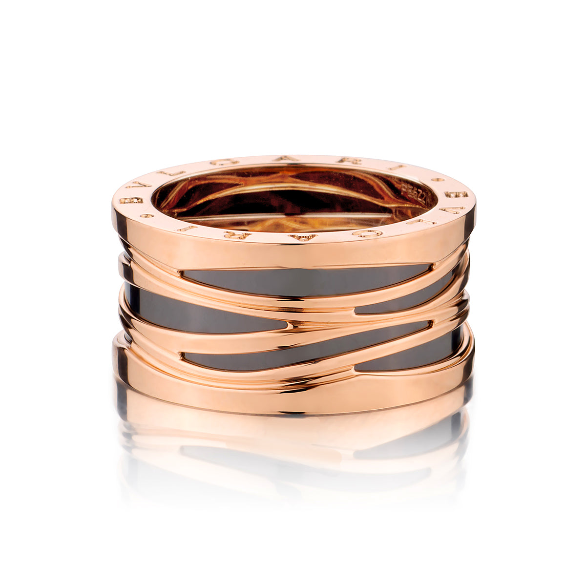 Bulgari B Zero 1 Black Ceramic Legend Ring. Size: 64 (US 10). Made