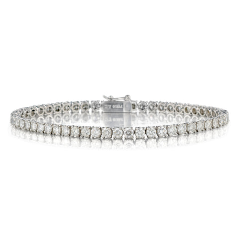 18kt White Gold Diamond "Tennis Bracelet". 12.00ct Tw
