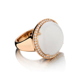 Birks 18kt Rose Gold White Onyx and Diamond Ring.