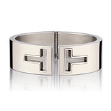 Tiffany & Co Cut Out T Sterling Silver 925 Hinged Bangle