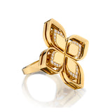 Roberto Coin Venetian Princess Flower Ring. 18kt Yellow Gold