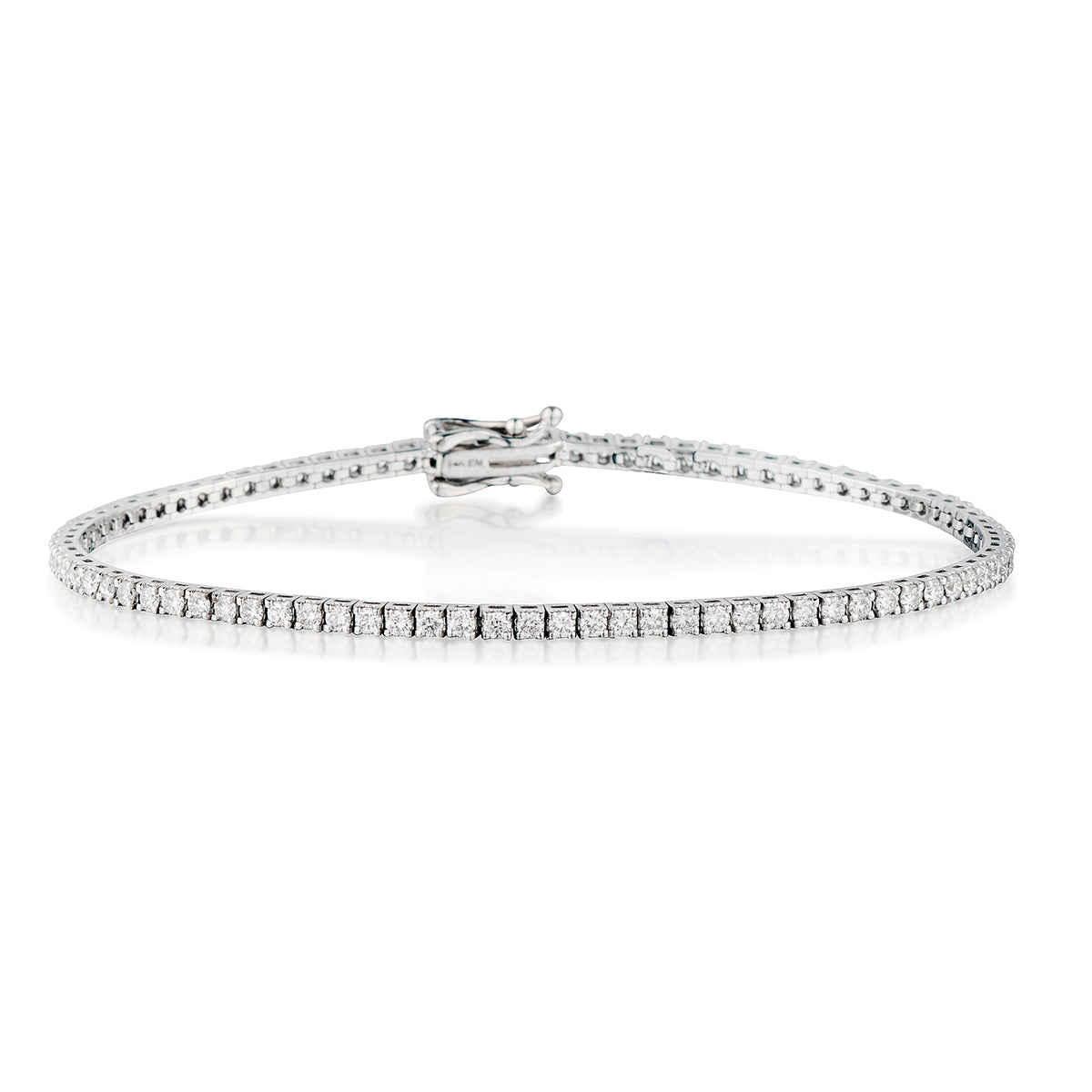 14kt White Gold Diamond "Tennis Bracelet". 2.90ct Tw