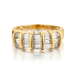 14kt Yellow Gold Diamond Baguette Band. 1.20ct Tw