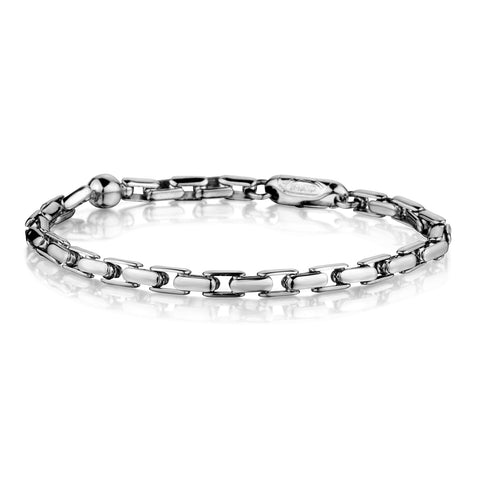 Unisex 18kt White Gold Bracelet by Sauro Italy. 24.9 Grams