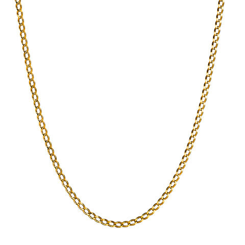 18kt Yellow Gold Long Curb Link Chain. 25" (L). 31.71 Grams