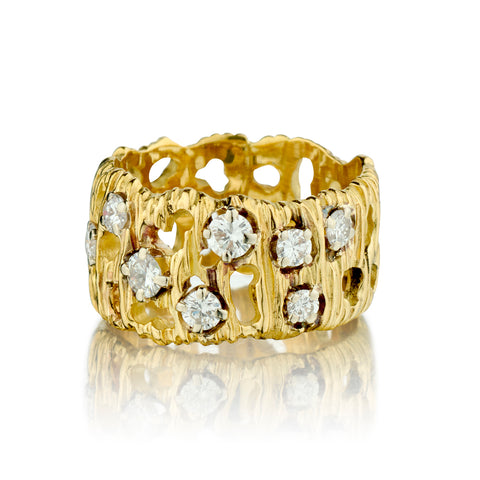 Ladies 18kt Yellow Gold Diamond Band. 0.50ct Tw