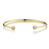 18kt Yellow Gold Diamond Cuff Bangle. 10.30 Grams